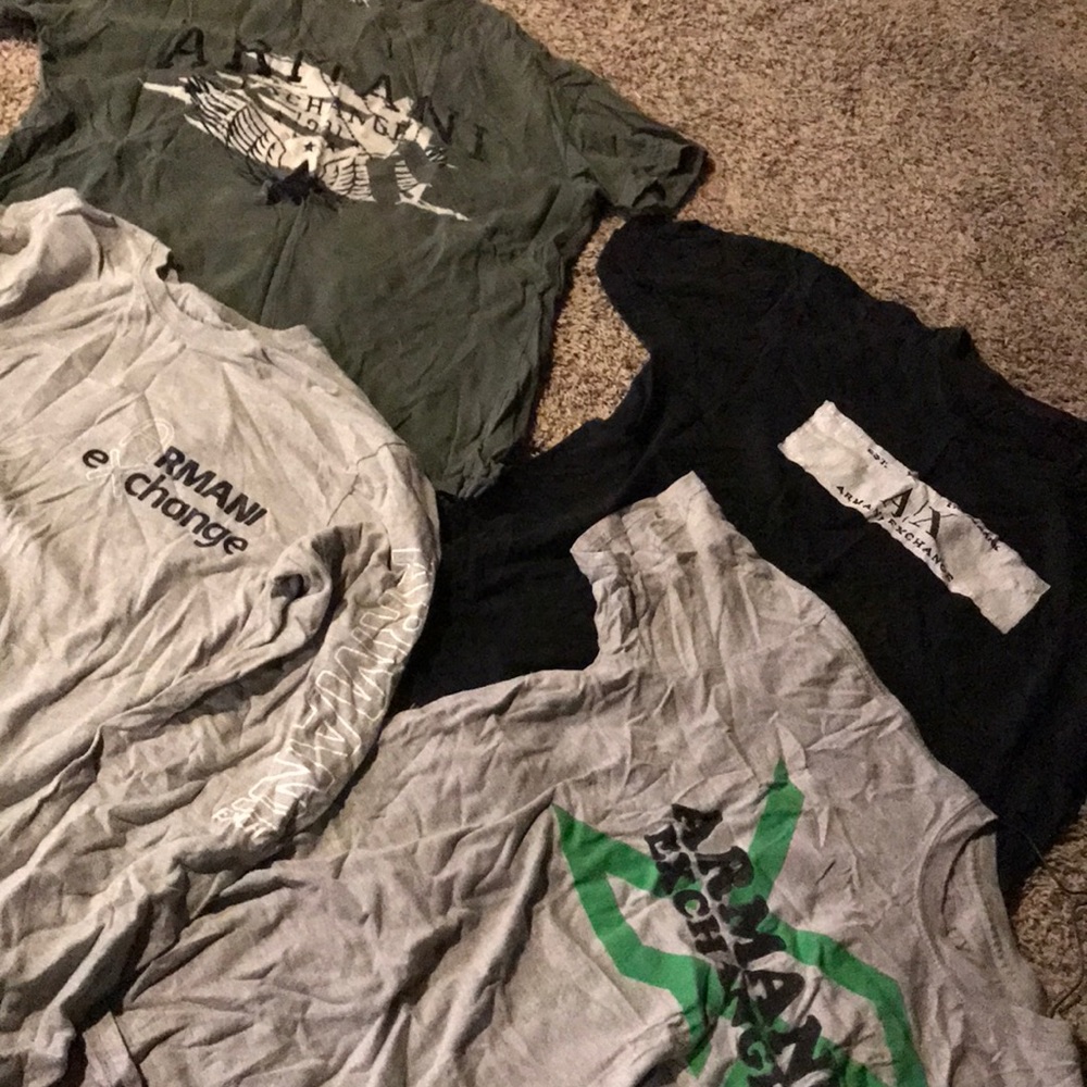 4 shirt lot Armani exchange men’s med and large t